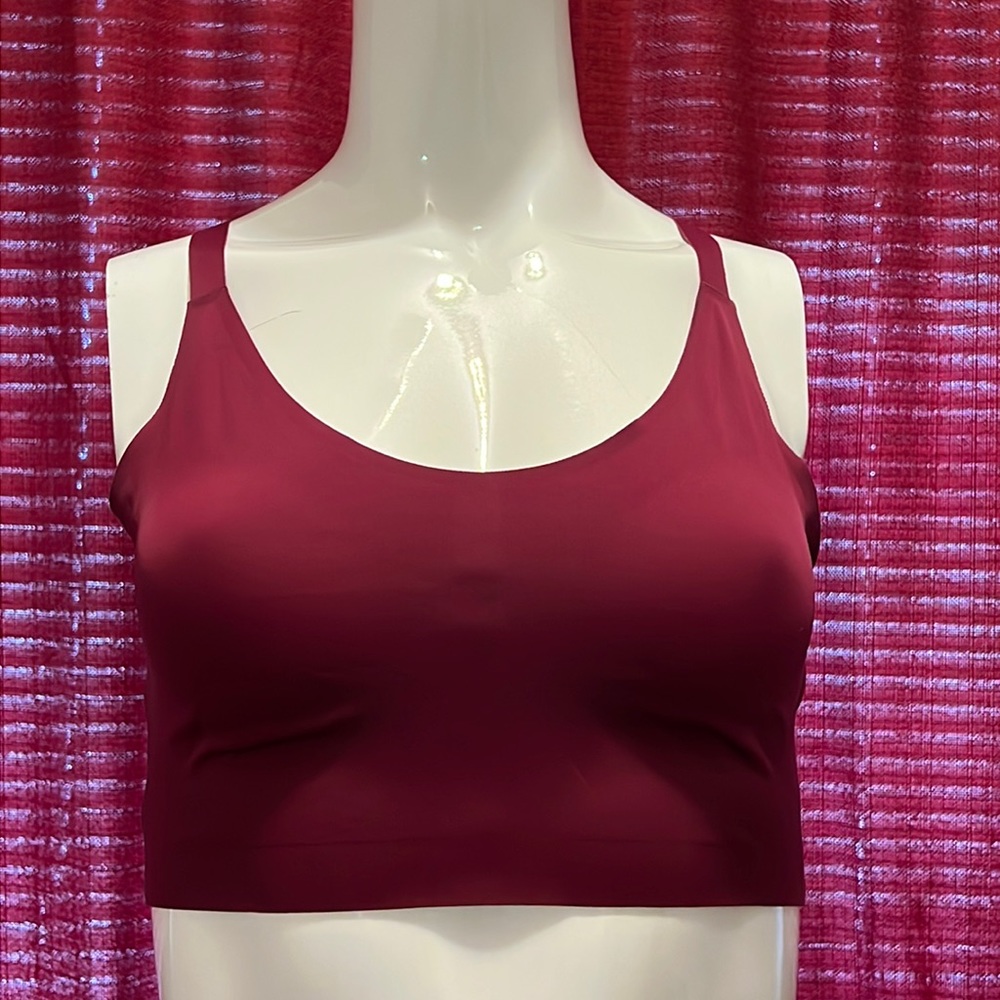 No Boundaries dark red racer back with pink strip in back no pads size xl